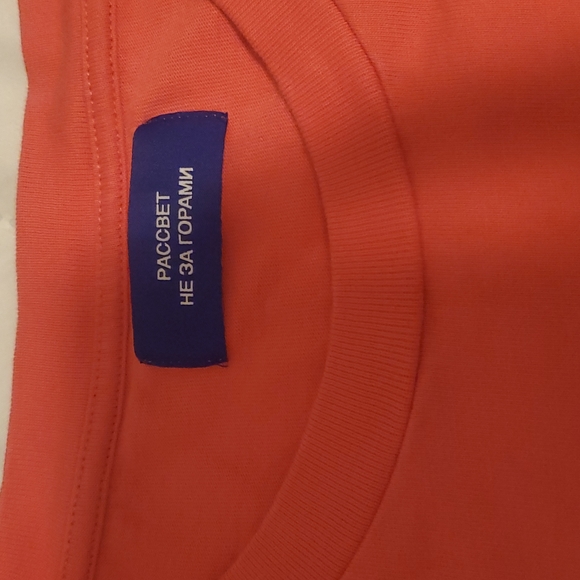 Gosha Rubchinskiy ОКТЯБРЬ October Salmon Tee Size Large - Picture 3 of 4